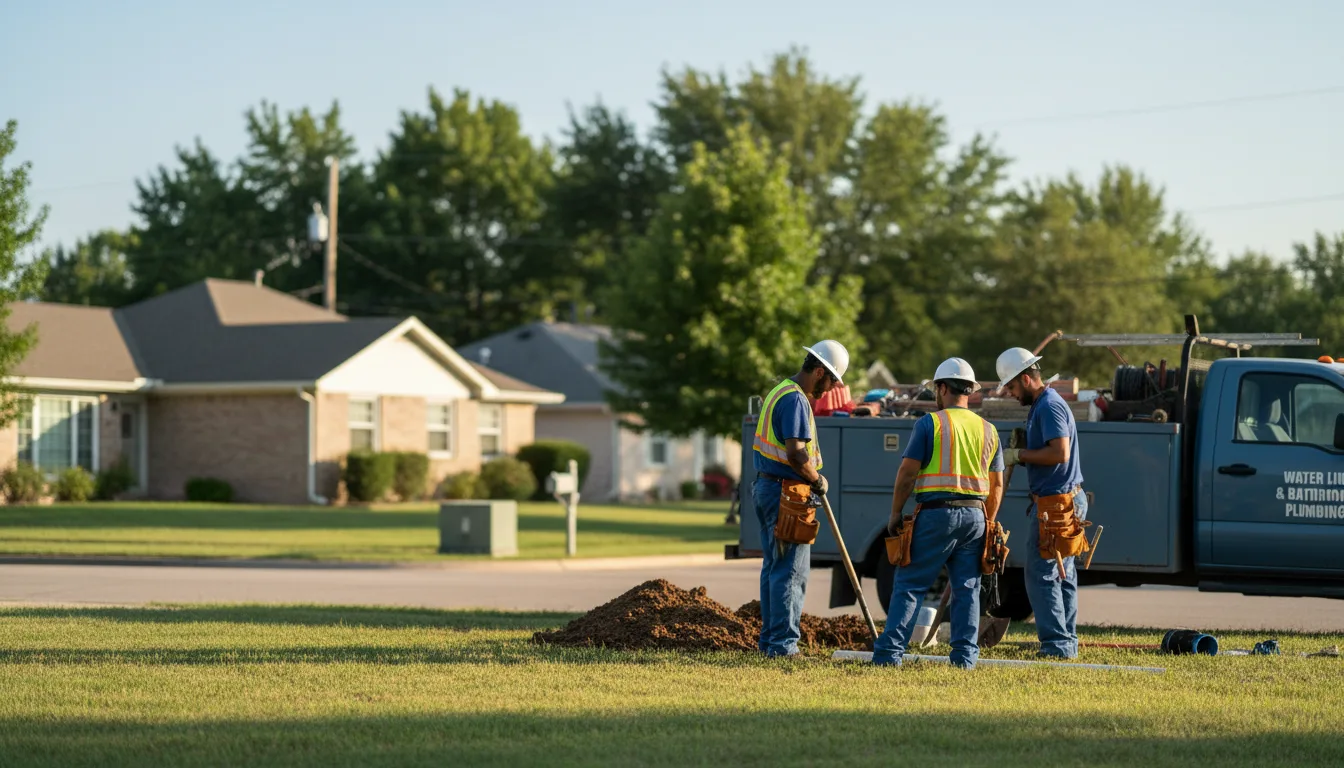 Residential water line and bathroom plumbing service in Merrillville, IN